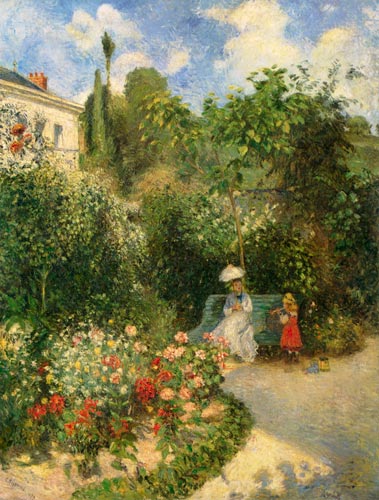 Der Garten in Pontoise von Camille Pissarro
