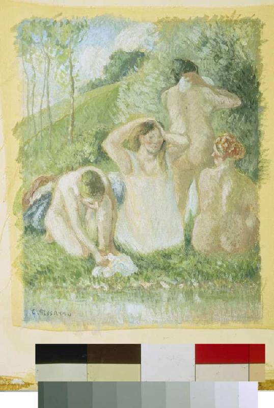 Gruppe von Badenden von Camille Pissarro