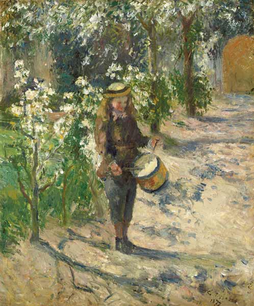 Kind mit Trommel von Camille Pissarro