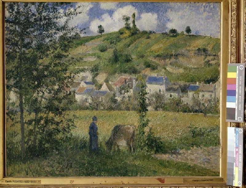 Landschaft um Chaponval von Camille Pissarro