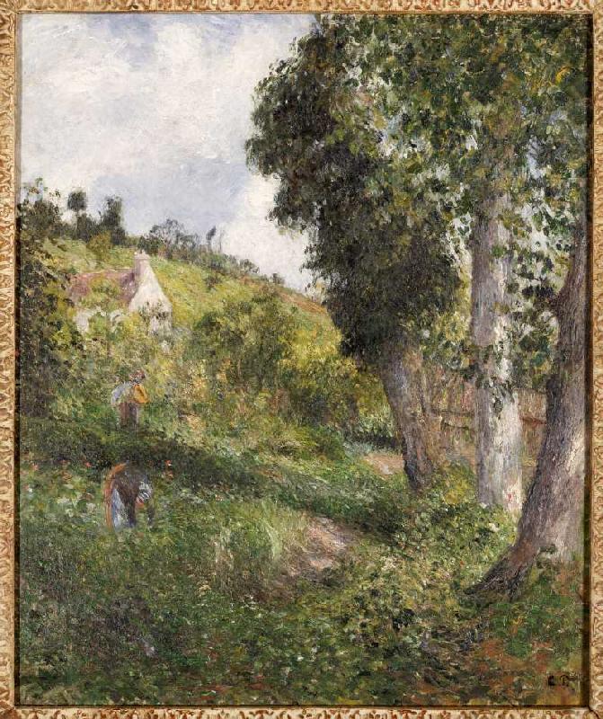 Landschaft mit Gemüsefeld bei Pontoise von Camille Pissarro