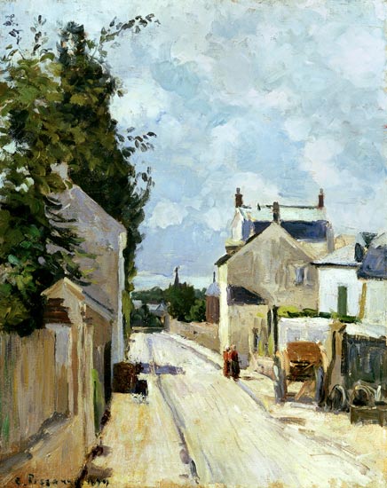 Rue de l'Ermitage, Pontoise von Camille Pissarro