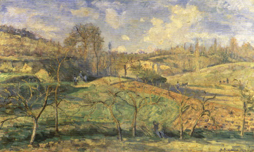 Märzsonne, Pontoise von Camille Pissarro