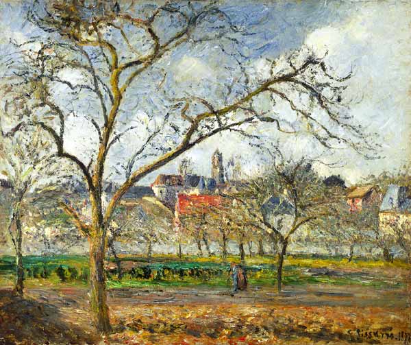 Obstgarten bei Pontoise im frühen Winter von Camille Pissarro