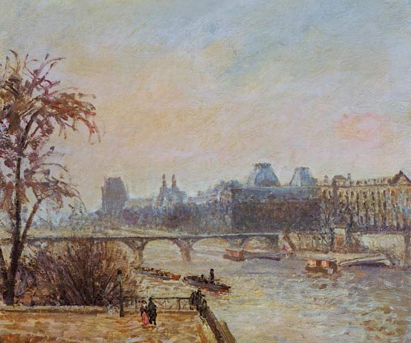 Die Seine und der Louvre von Camille Pissarro