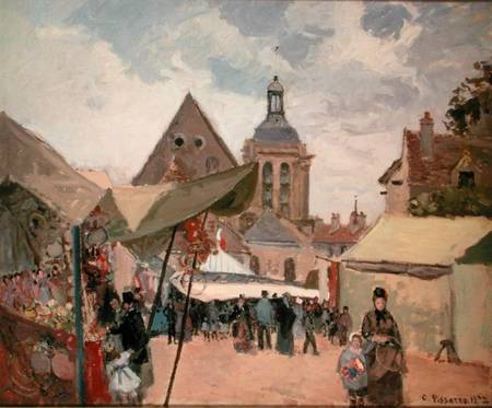 September Fete, Pontoise von Camille Pissarro