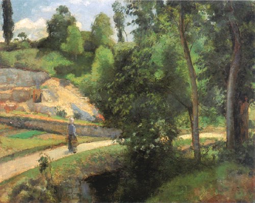 Der Steinbruch in Pontoise von Camille Pissarro