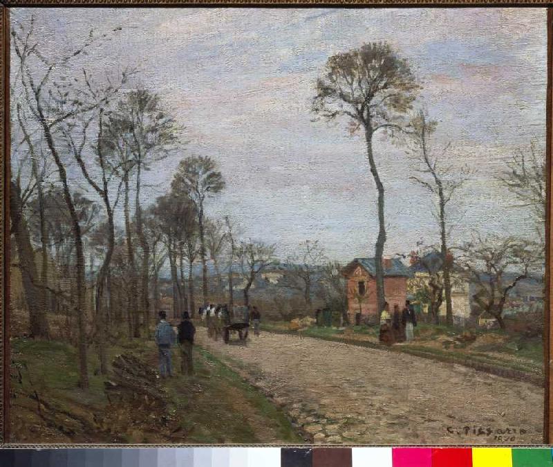 Die Strasse von Louvecienne von Camille Pissarro