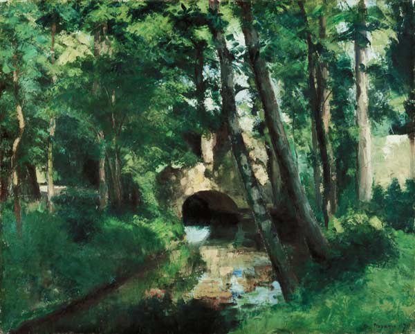 The Little Bridge, Pontoise von Camille Pissarro
