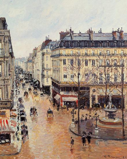Rue Saint-Honoré am Nachmittag bei Regen 1897
