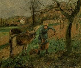 Bauersfrau mit Esel, Pontoise
