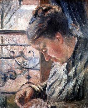 Portrait of Madame Pissarro Sewing