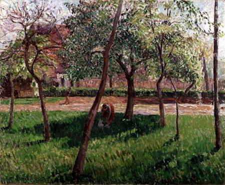 Walled Garden at Eragny von Camille Pissarro