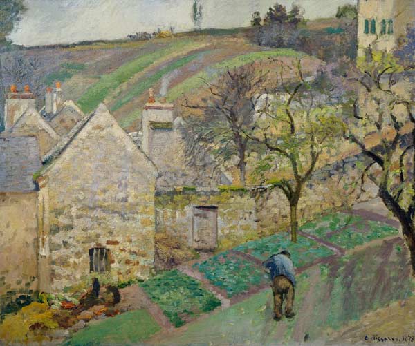 Hillside of the Hermitage, Pontoise von Camille Pissarro