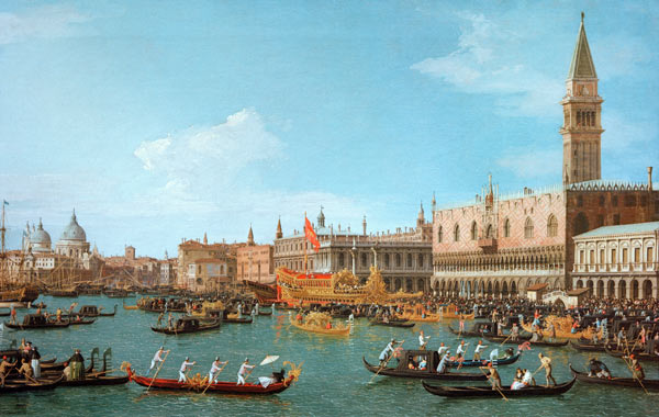 Venice / Il Bucintoro von Giovanni Antonio Canal (Canaletto)