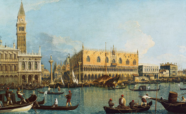 Der Dogenpalast mit der Piazzetta von Giovanni Antonio Canal (Canaletto)