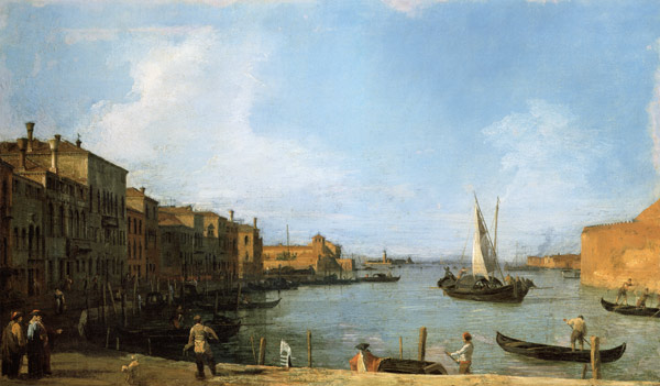 S. Chiara Canal looking North-West from the Fondamenta della Croce to the Lagoon von Giovanni Antonio Canal (Canaletto)