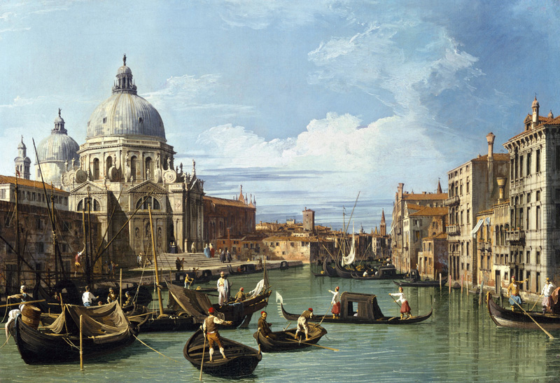 Der Eingang zum Canal Grande, Venedig von Giovanni Antonio Canal (Canaletto)