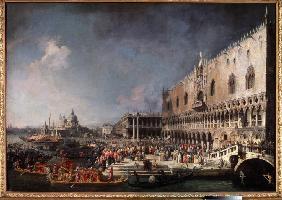 Ankunft des französischen Botschafters in Venedig von Giovanni Antonio Canal (Canaletto)
