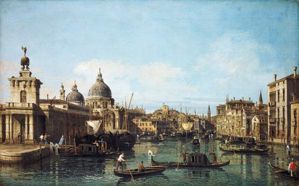 Am Beginn des Canale Grande in Venedig von Giovanni Antonio Canal (Canaletto)