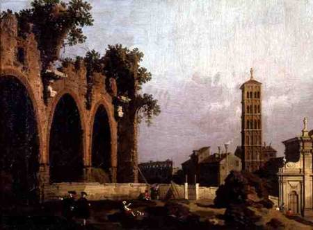 The Basilica of Massenlio von Giovanni Antonio Canal (Canaletto)