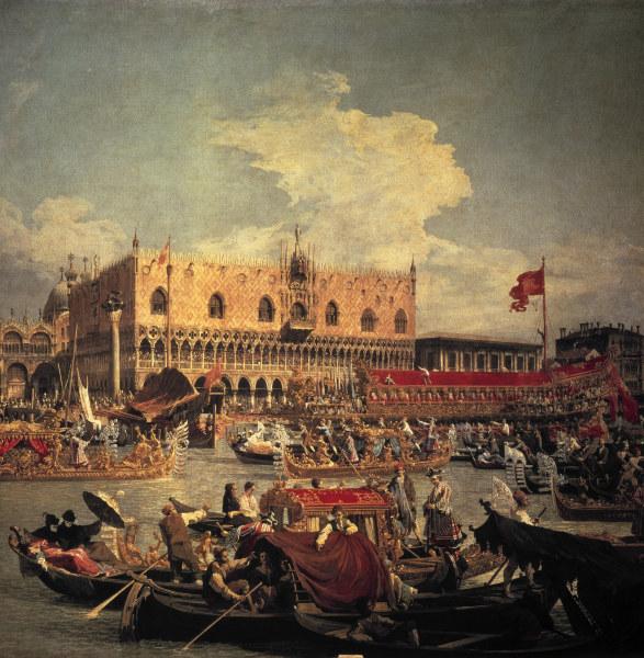Canaletto / Return of the Bucentaur von Giovanni Antonio Canal (Canaletto)