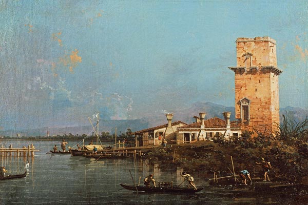 La Torre di Malghera (oil on canvas) von Giovanni Antonio Canal (Canaletto)