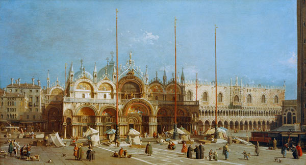 Venedig, Markusplatz / Gem.v.Canaletto von Giovanni Antonio Canal (Canaletto)