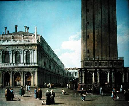 Piazza San Marco: Looking West from the North End of the Piazzetta von Giovanni Antonio Canal (Canaletto)