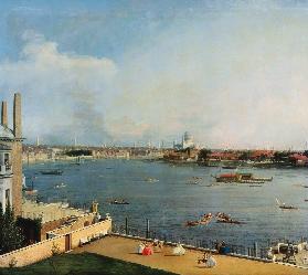 Die Themse und die Innenstadt von London von Richmond House aus 1747
