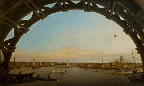 London seen through an arch of Westminster Bridge 1746-7