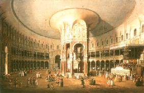 Das Innere der Rotunde des Ranelagh House in London 1754
