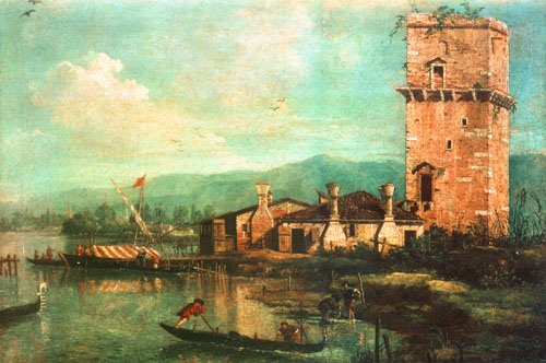 Torre di Marghera von Giovanni Antonio Canal (Canaletto)