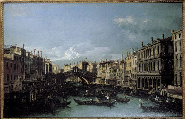 Venedig, Rialtobrücke / Canaletto von Giovanni Antonio Canal (Canaletto)