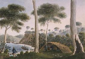 Native Hut (or Wigwam) of Adventure Bay, Van Dieman's Land 1792