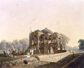 Ancient Temple at Hulwud, from Volume I of 'Scenery, Costumes and Architecture of India', painted by 1826