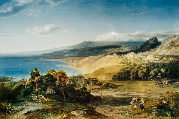 Taormina mit dem Ätna von Carl Anton Joseph Rottmann