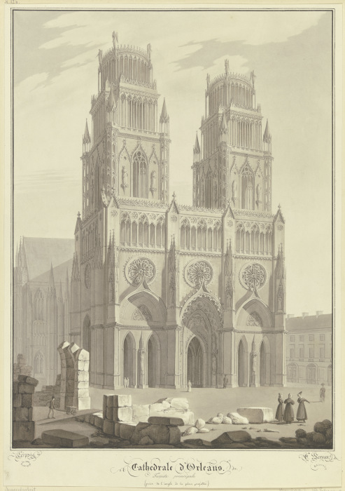 Die Kathedrale Sainte-Croix d’Orléans von Carl Friedrich Heinrich Werner