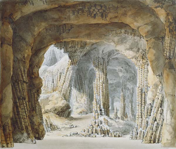 Basaltsäulen in den Fingalshöhlen von Carl Gustav Carus