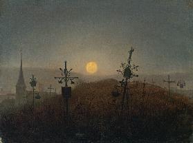 Friedhof im Mondlicht