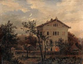 Das Haus Carus in Pillnitz. um 1835