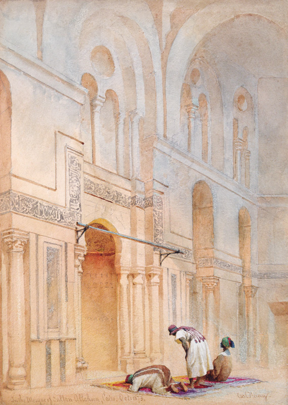 In the Mosque of Sultan Allahoon, Cairo von Carl Haag