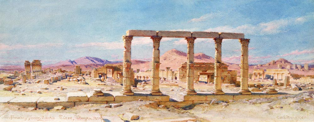 The Remains of Zenobia's Palace, Palmyra von Carl Haag