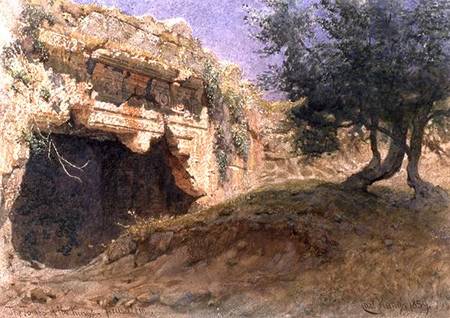 Entrance to the Tombs of the Kings, Jerusalem von Carl Haag