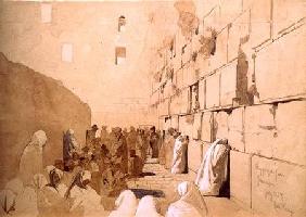 'Am Klageplatz der Juden', Wailing Wall at Jerusalem 1869 cil a
