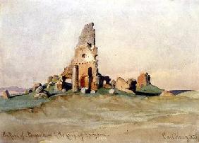The Ruin of a Mausoleum in the Roman Countryside 1856  on