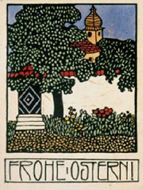 Frohe Ostern!  Karte der Wiener Werkstätten, No. 193