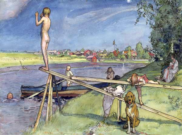 A Pleasant Bathing Place, from 'A Home' series von Carl Larsson