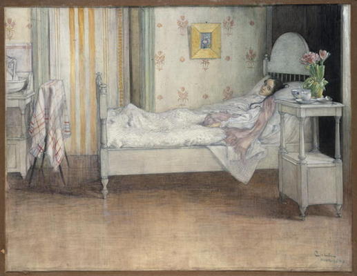 Convalescence, c.1899 (w/c on paper) von Carl Larsson