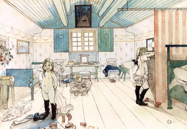 Mamma's and the Small Girl's Room, from 'A Home' series von Carl Larsson